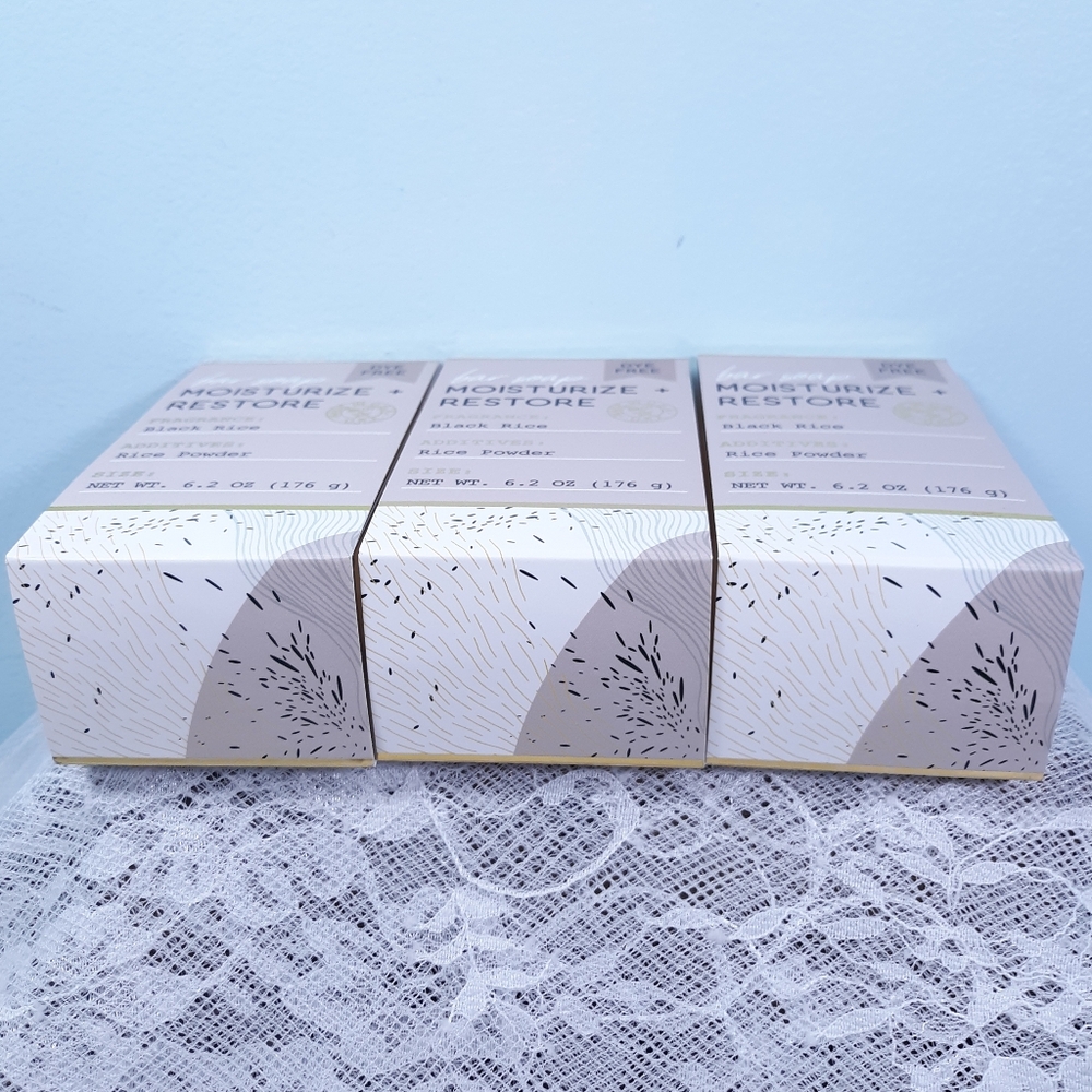 Spa Bundle San Francisco Soap Company Glycerin Black Rice White Bath Bar Set Lot - Picture 11 of 11